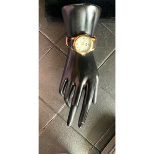 Canyon Sky Southwest Women's Watch 35mm Gold Tone w/Woven strap, AS IS condition